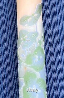 11.5 Emile Galle 4 Color Cameo / Etched Glass Vase