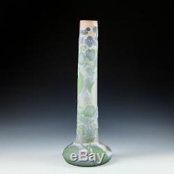 17 Galle Cameo Glass Hydrangeas Vase c1910
