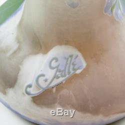 17 Galle Cameo Glass Hydrangeas Vase c1910