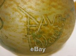 7-1/4Hx9W Authentic Daum & Nancy Water Pitcher Cameo plate de verre Glass Snail