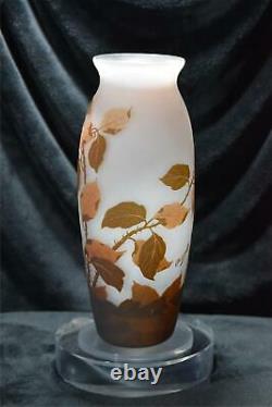 ARSALL German Cameo Glass Vase Ovoid Form