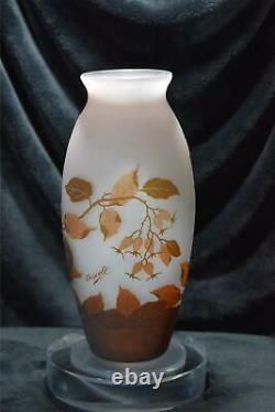 ARSALL German Cameo Glass Vase Ovoid Form