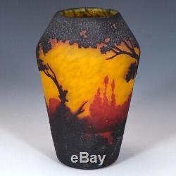A Daum Cameo Landscape Vase c1910