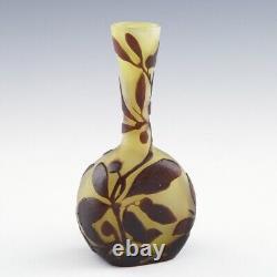 A Galle Cameo Glass Banjo Vase c1910