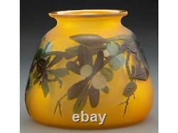 A Galle Cameo Glass Berries Vase, Circa 1900
