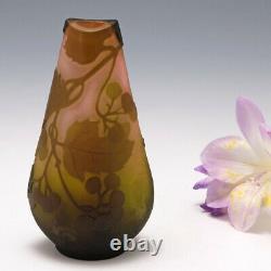A Galle Cameo Glass Bottle Vase c1910
