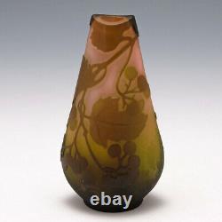 A Galle Cameo Glass Bottle Vase c1910