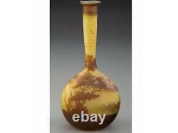 A Galle Cameo Glass Landscape Cabinet Vase. Circa 1910. 6 3/4