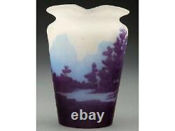 A Galle Cameo Glass Landscape Vase. Circa 1910