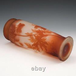 A Galle Cameo Glass Vase Poppies c1900