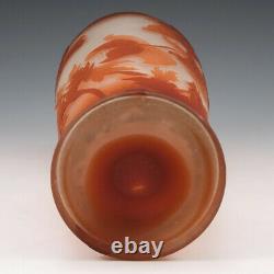 A Galle Cameo Glass Vase Poppies c1900