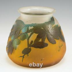 A Galle Cameo Glass Vase With Sloes c1925