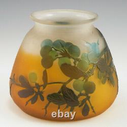 A Galle Cameo Glass Vase With Sloes c1925