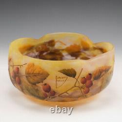 A Large Daum Enamelled Cameo Glass Bowl c1905