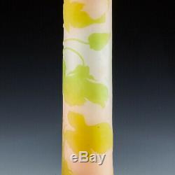 A Tall Galle Three Colour Cameo Vase With Poppies in Bud c1900