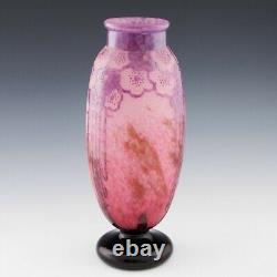 A Tall Schneider Eglantines Glass Vase 1927-28