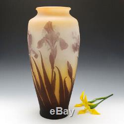 A Very Tall Galle Cameo Glass Vase c1910