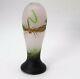 Antique1910 George Raspiller Strasberg Acid Etched Cameo Glass Vase Dragonfly