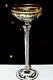 Antique Baccarat or St Louis Cut Crystal Gold Encrusted Cameo Air Twist Stem
