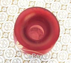Antique Cranberry Cameo Art Glass Vase Early Mary Gregory