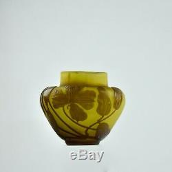 Antique Emile Galle French Art Glass Vase Cameo Glass