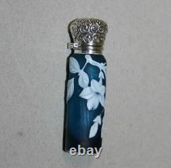 Antique English Cameo Art Glass Ladys Scent or Perfume Bottle