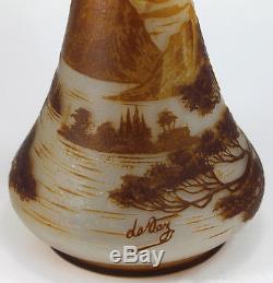 Antique French Cameo Vase Signed DeVez