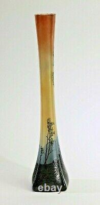Antique French Francois Legras Verreries de Saint-Denis Cameo Art Glass Vase D68