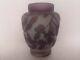 Antique Galle ART NOUVEAU Cameo Art Glass Floral Vase Miniature Size 8cm