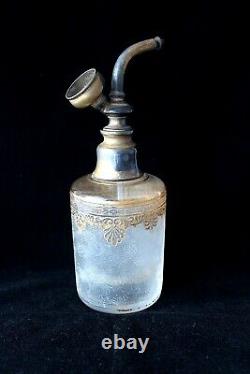 Antique Saint Louis crystal Empire style cameo glass vanity set c 1900