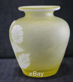 Antique Thomas Webb Cameo Glass Vase c. 1885 England Art Glass Signed