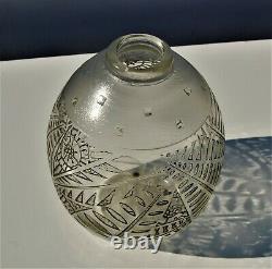 Antique Vintage France Authentic Delatte Nancy Large Acid Cameo Glass Vase