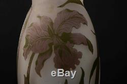 Arsall signed, French cameo glass vase, monumental size c. 1920