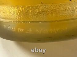 Art Deco Acid etched cameo glass vase. Signed- Daum Nancy France