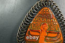 Art Deco Austrian Max Neiger TUT Egyptian Revival Pharaoh Necklace&Cameo Pendant