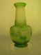 Art Glass Green Cut Back Cameo Vase