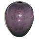 Art Glass, Kelsey Murphy, Pilgrim Glass, Purple Floral Cameo Glass Vase, 7 1/2