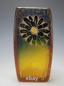 Art Nouveau Bohemian Riedel Cameo Gilt Art Glass Vase
