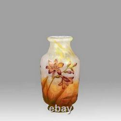 Art Nouveau Cameo Glass'Freesia Landscape Vase' by Daum Freres