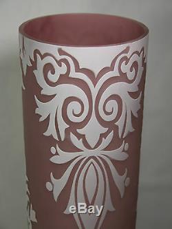 Art Nouveau Cameo Glass Vase Lily Of The Valley