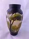 Art Nouveau French 8 Landscape Acid Cut Cameo Art Glass Vase Landscape Trees