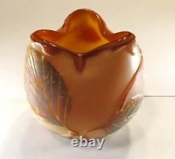 Art Nouveau French Cameo ART GLASS, LEGRAS Toothpick Holder, great condition