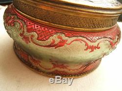 Baccarat Cloisonne Enameled Box With Cameo Cut 19th Century