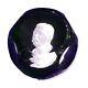 Baccarat Crystal Paperweight Theodore Roosevelt US President Sulphide Cameo