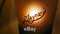 Beautiful Art glass cameo table lamp signed Maynard