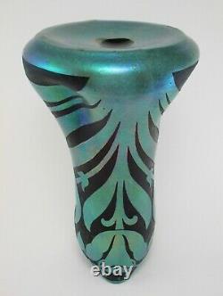 Beautiful KRALIK Iridescent Cameo Art Glass Vase c. 1900-1910 Loetz Era RareDecor