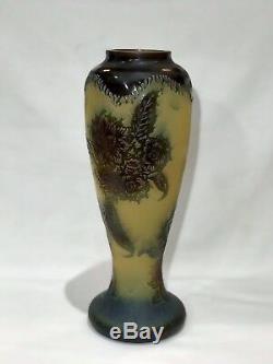 Beautiful Lemaitre Cameo Vase with Floral Motif