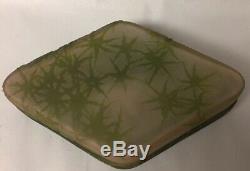 Beautiful Vtg Art Deco Signed(star) Galle Cameo Glass Lidded Covered Dish Box