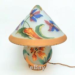 Bellova Cameo Art Glass Gnome Lamp Czechoslovia Signed & Numbered RARE
