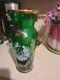 Bohemian green Bohemian art glass cameo pitcher 1225 height very nice condition